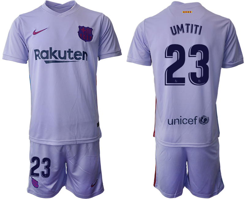 Men 2021-2022 Club Barcelona away purple #23 Soccer Jersey